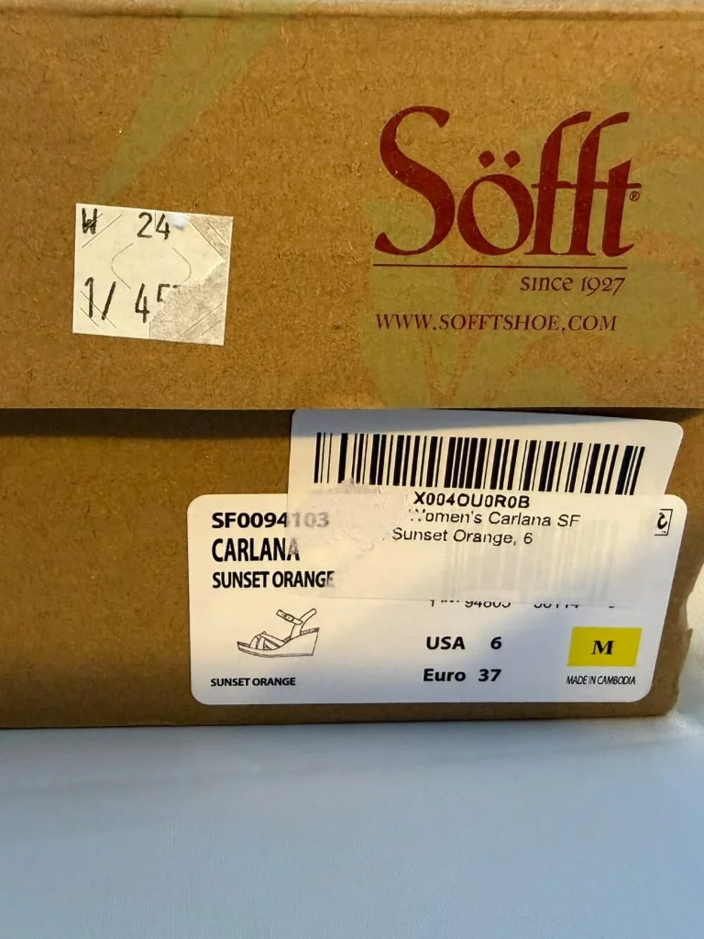 Sofft  Women's Carlana Wedge Sandal  Sunset Orange Women Size 6 M  NIB - Picture 7 of 7